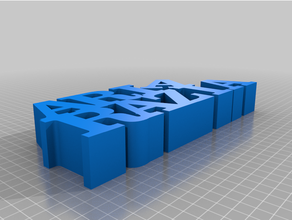 özelleştirilmiş varvvvviable kelime heykel 3d print model - Mito3D