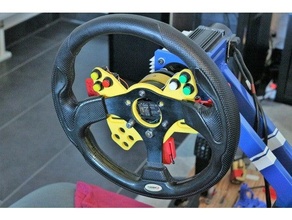wheel button plate simucube wireless racing sim 3d print model - Mito3D