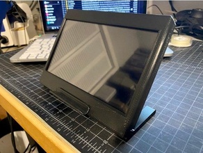 caso bainha framboesa pi 4 + 7 polegada tela sensível toque exibição 3d print model - Mito3D