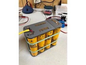 8 cell batería paquete alojamiento 32113 célula Talla a123 lifepo4 3d print model - Mito3D