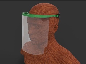 protector facial coronavirus cara máscara covid 19 covid19 mascarilla fusion360 fusión 360 3d print model - Mito3D