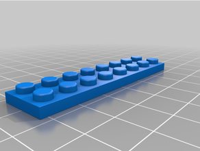 lego compatible assiette 8x2 3d print model - Mito3D