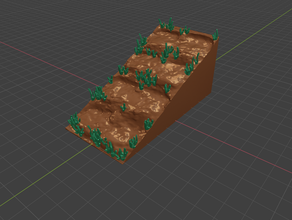 feuillage ouvert herbe pente dd saleté dnd carrelage openforge table jeu terrain wargaming 3d print model - Mito3D