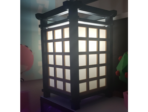 ido japanese lamp japan light 3d print model - Mito3D
