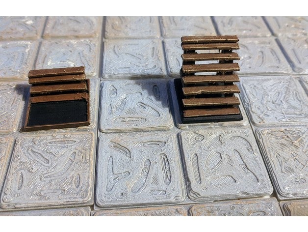 stair tile board game dnd dungeon rpg stairs table wylock 3D print model - Mito3D