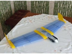 flying wing buratinu mini 860 3d print model - Mito3D