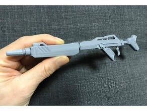 gundam fucile modello gunpla longrifle sazabi 3d print model - Mito3D
