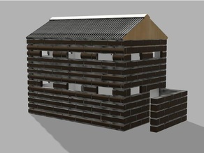 war blockhouse battle crate house ladder 3d print model - Mito3D
