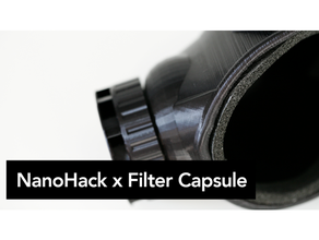 Nanohack Filter Kapsel Frequenzweiche Maske Respirator 3m 6200 Coronavirus covid 19 covid19 facecoveringchallenge Schutzmaske Hackthepandemie v2 3d print model - Mito3D