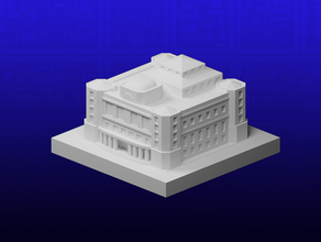 Greeblecity teatro arquitectura ciudad escritorio juguete diorama Greeble miniatura miniaturas modelo edificio losas 3d print model - Mito3D