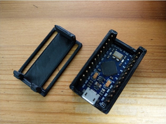 arduino pro micro clone enclosure arduinio joystick keyboard rc car 3D print model - Mito3D
