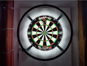 dart board led ring magnetic feet abs darts leds strip pdc sourround winmau 3d print model - Mito3D