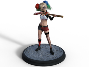 Harley Quinn anime stil batman kahraman minyatür 3d print model - Mito3D