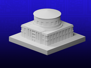 greeblecity bibliothèque bâtiment bureau jouet modèle échelle tuile 3d print model - Mito3D
