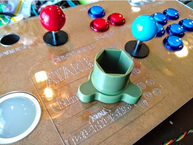 arcade bouton clé 32mm cabinet rétropie rétro 3D print model - Mito3D