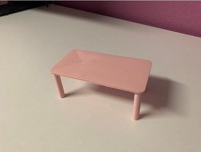 table - miniature object barbie doll dollhouse furniture minitures house mini toy 3d print model - Mito3D