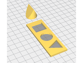 Kreis Dreieck Quadrat Puzzle Architekten gestalten Trick Wette 3d print model - Mito3D