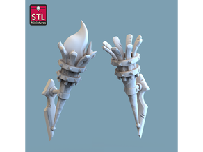 dungeon torch age sigmar dnd fantasy pathfinder warhammer 3d print model - Mito3D