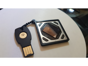 keychain gpu chip 40mm bling electronics fashion 3d print model - Mito3D