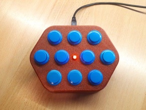 Cas gaine macro boutons arcade bouton électronique boîte enceinte fonctionnel impression clavier framboise pi retrogaming rétro jeu 3d print model - Mito3D