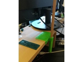 table mount holding rod streaming light desk organizer 3d print model - Mito3D