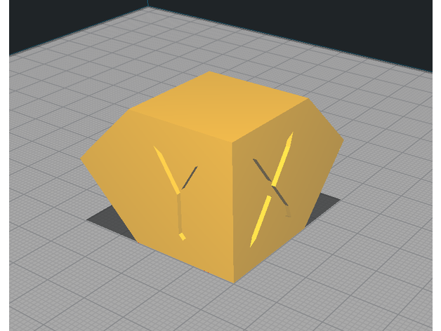 cubo angulo 45 3D print model - Mito3D