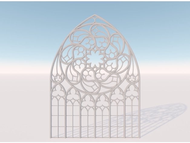 Milano katedral gül mimari Katedral gotik Milan rozet 3D print model - Mito3D