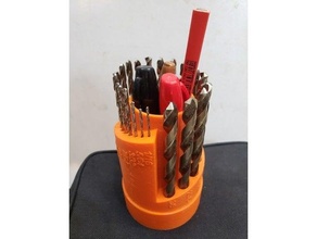 drill bits pens puncher holder 3d print model - Mito3D