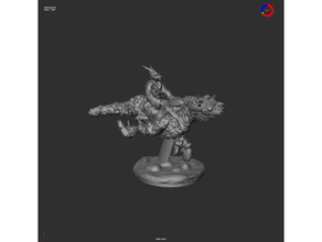 dracónido jinete mazmorras dragones fantasía miniatura 28mm mesa juego azar guerra 3d print model - Mito3D