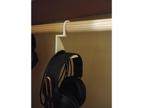 closet rod headphone hanger hook 3d print model - Mito3D