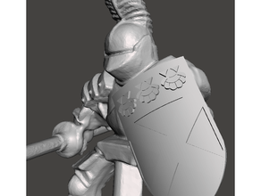 imperial army knight lowered lance tailboys shield 3d print model - Mito3D