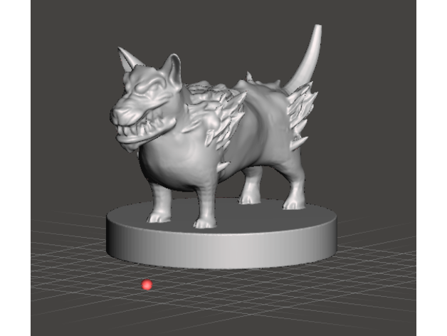 hell hound corgi helgi dd demon dnd miniature hellhound 3D print model - Mito3D