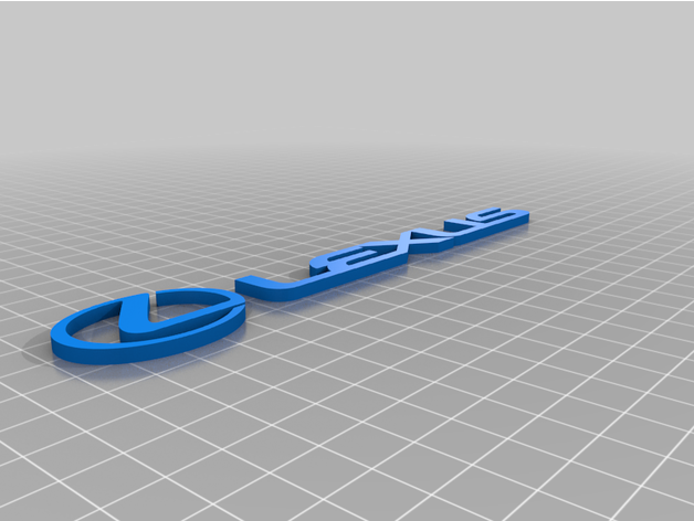 Lexus voiture lettres Licence assiette logo luxe Toyota 3D print model - Mito3D