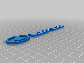 lexus macchina lettere licenza piatto logo lusso toyota 3d print model - Mito3D