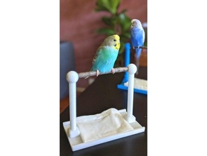 bureau perche perruches oiseau perruche parrakeet 3d print model - Mito3D