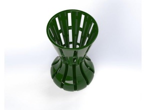 matrix vase flower miniature base planter spiral 3d print model - Mito3D
