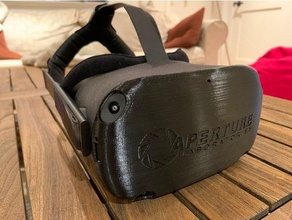 oculus quête ouverture couverture gaine laboratoires science logo portail 2 virtuel réalité vr casque 3d print model - Mito3D