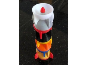 rocket egg cup holder stackable stand 3d print model - Mito3D