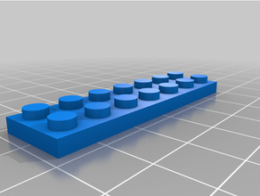 özelleştirilmiş lego compatible tuğla 3d print model - Mito3D
