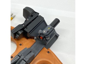 adjustable adapter 15mm diameter laser sliding legolini mini bow laserpointer sight 3d print model - Mito3D