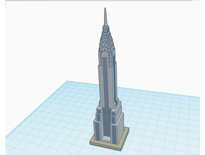 fixed greeble city chrysler building 3d print model - Mito3D