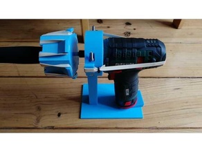 fishing rod building drill adapter holder threaded 3d print model - Mito3D