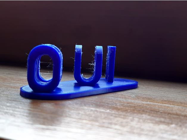 oui perspicace illusion perspective sculpture 3D print model - Mito3D