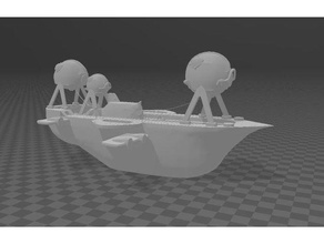 titán nave espacial aos Arkonautas maquina guerra enanos Pascua Resurrección steampunk 3d print model - Mito3D