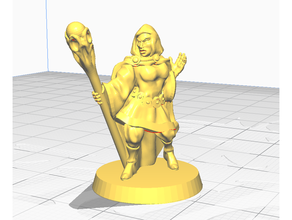 ingiliz yeniden düzenleme kadın insan büyücü desteksiz maceracı Zindanlar ejderhalar rpg sihirbaz 3d print model - Mito3D