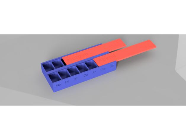 pill box 7days 3D print model - Mito3D