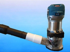 vacuum hose adapter makita rt0700cx cleaner woodworking 3d print model - Mito3D