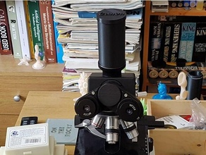 am microscope dslr tubo adaptador barlow canon lente microscopio Nikon 3d print model - Mito3D