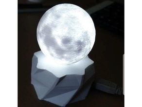 moon desklamp lamp motorized 3d print model - Mito3D