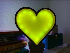 nightlight heartshape heart 3d print model - Mito3D